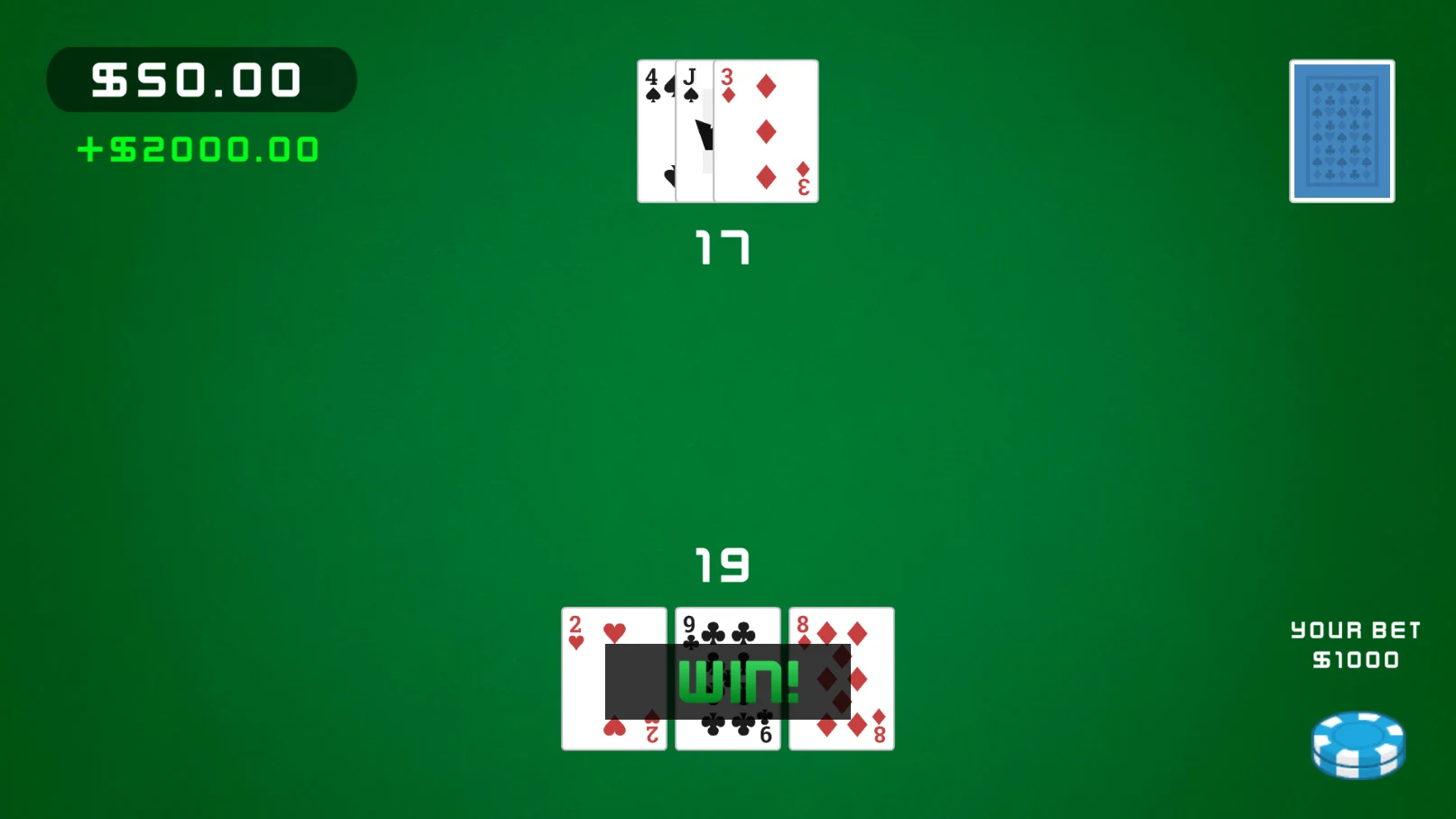 Blackjack 21 screenshot