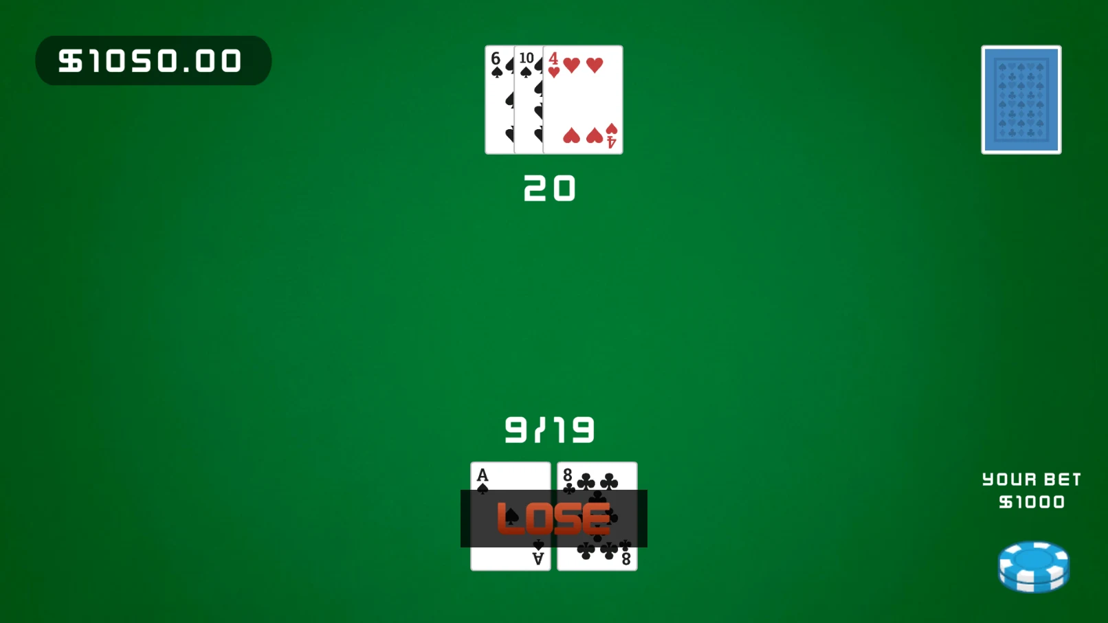 Blackjack 21 screenshot